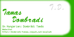tamas dombradi business card